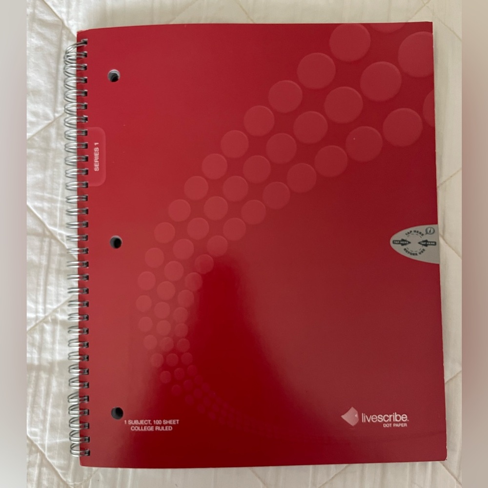 NWOT Livescribe Dot Paper - 1 Subject, 100 Sheet, College Ruled